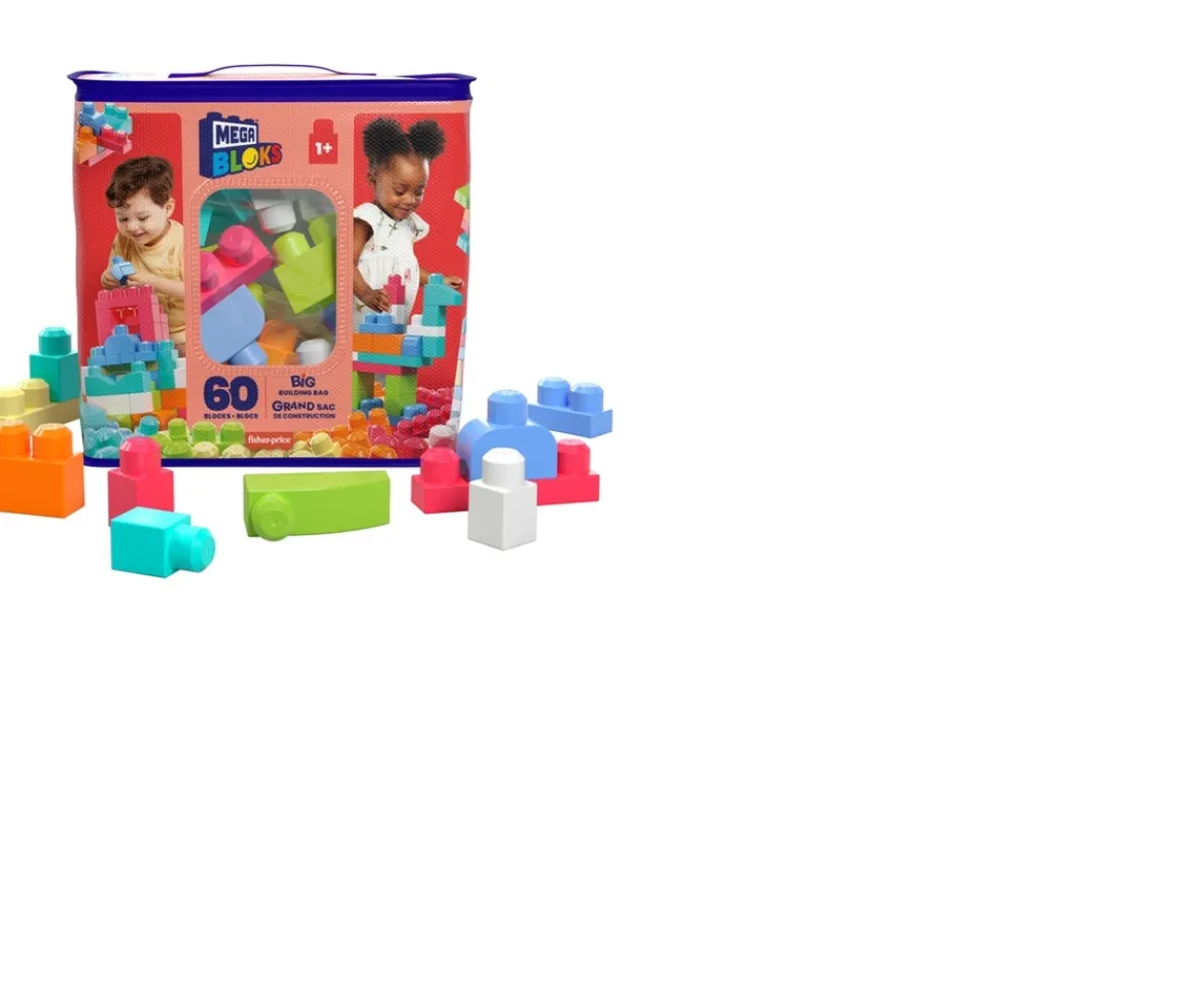 Ken Black Mega Bloks First Builders Big Building Bag Pink| Building & Vehicle Toys