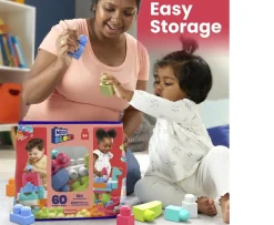 Ken Black Mega Bloks First Builders Big Building Bag Pink| Building & Vehicle Toys