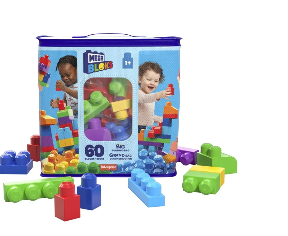 Ken Black Mega Bloks First Builders Big Building Bag| Preschool & Electronic Learning|Building & Vehicle Toys