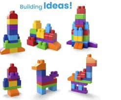 Ken Black Mega Bloks First Builders Big Building Bag| Preschool & Electronic Learning|Building & Vehicle Toys
