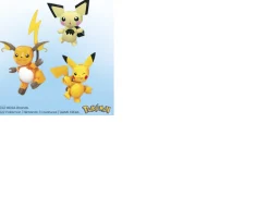 Ken Black Mega Construx Pokemon Style Picachu Evolution Set| Building & Vehicle Toys