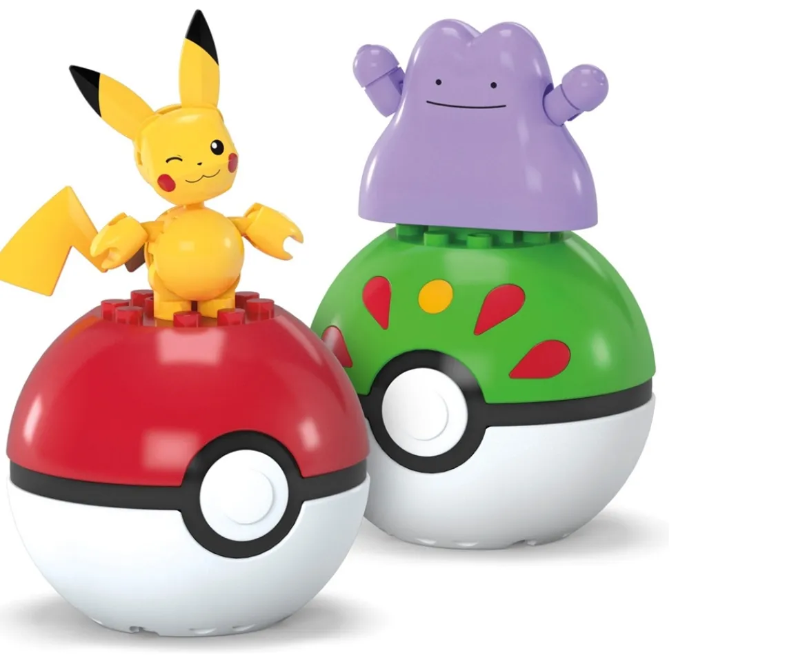 Ken Black Mega Pokémon Poké Ball 2-Ball Pack Collection Assortment| Building & Vehicle Toys