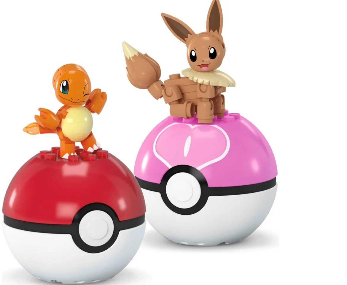Ken Black Mega Pokémon Poké Ball 2-Ball Pack Collection Assortment| Building & Vehicle Toys