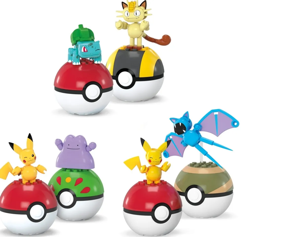 Ken Black Mega Pokémon Poké Ball 2-Ball Pack Collection Assortment| Building & Vehicle Toys