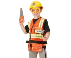 Ken Black Melissa & Doug Construction Worker Dress Up Costume Set| Imaginative Play