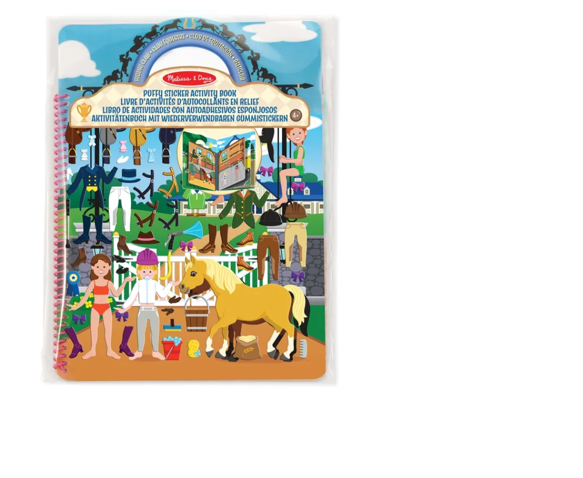 Ken Black Melissa & Doug Deluxe Puffy Sticker Album - Horse Scenes| Art & Crafts