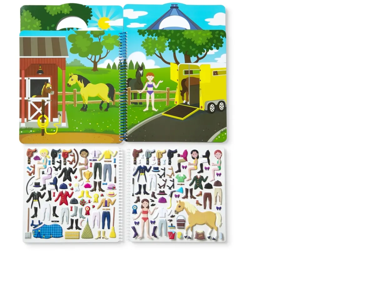 Ken Black Melissa & Doug Deluxe Puffy Sticker Album - Horse Scenes| Art & Crafts