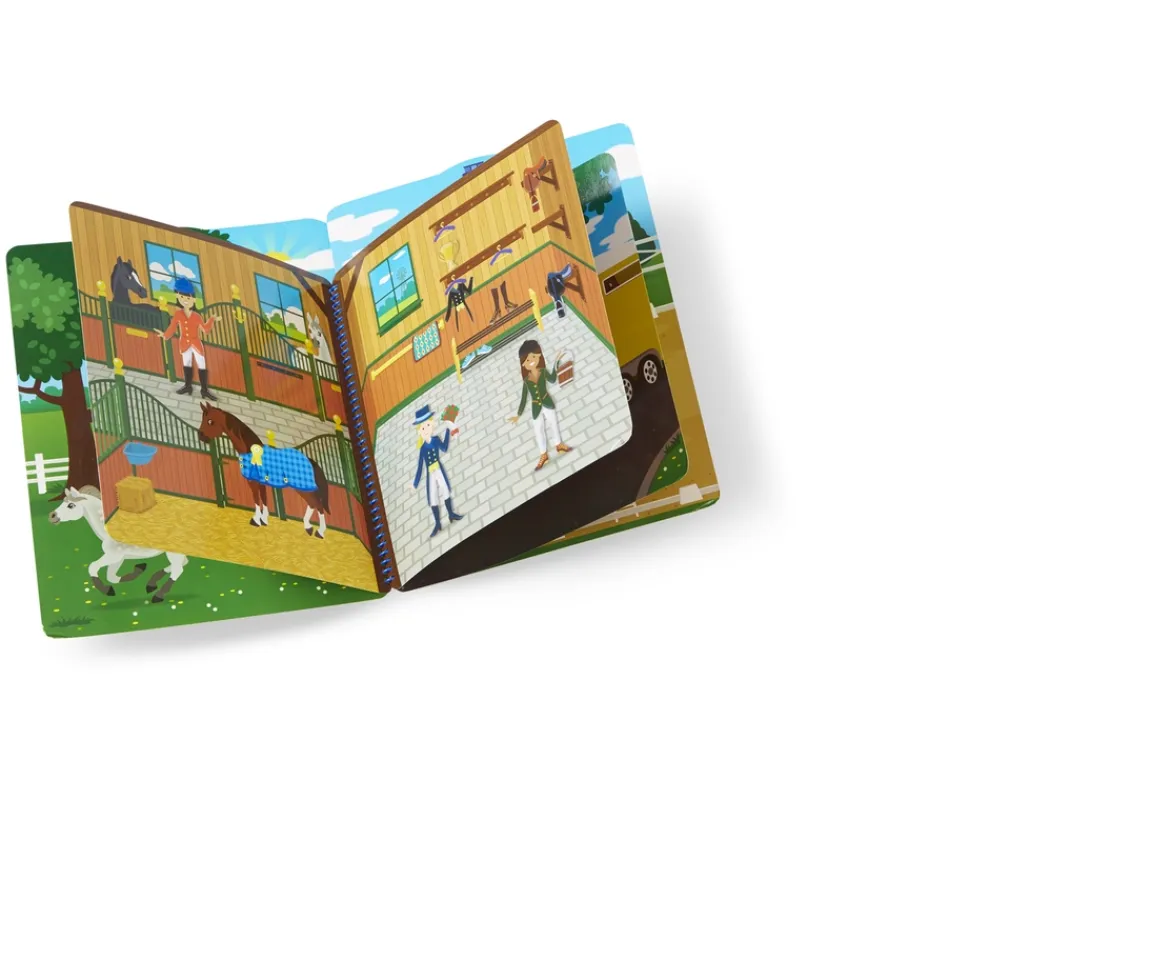 Ken Black Melissa & Doug Deluxe Puffy Sticker Album - Horse Scenes| Art & Crafts