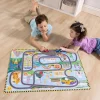 Ken Black Melissa & Doug Race Around the World Tracks Cardboard Jigsaw Floor Puzzle and Wind-Up Vehicles| Preschool & Electronic Learning