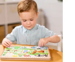 Ken Black Melissa & Doug Wooden Sound Puzzle Assortment| Wooden Toys