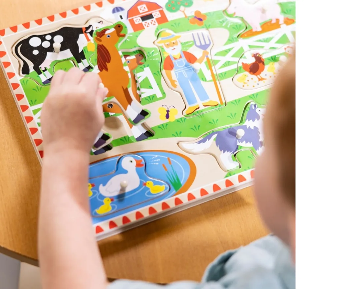 Ken Black Melissa & Doug Wooden Sound Puzzle Assortment| Wooden Toys