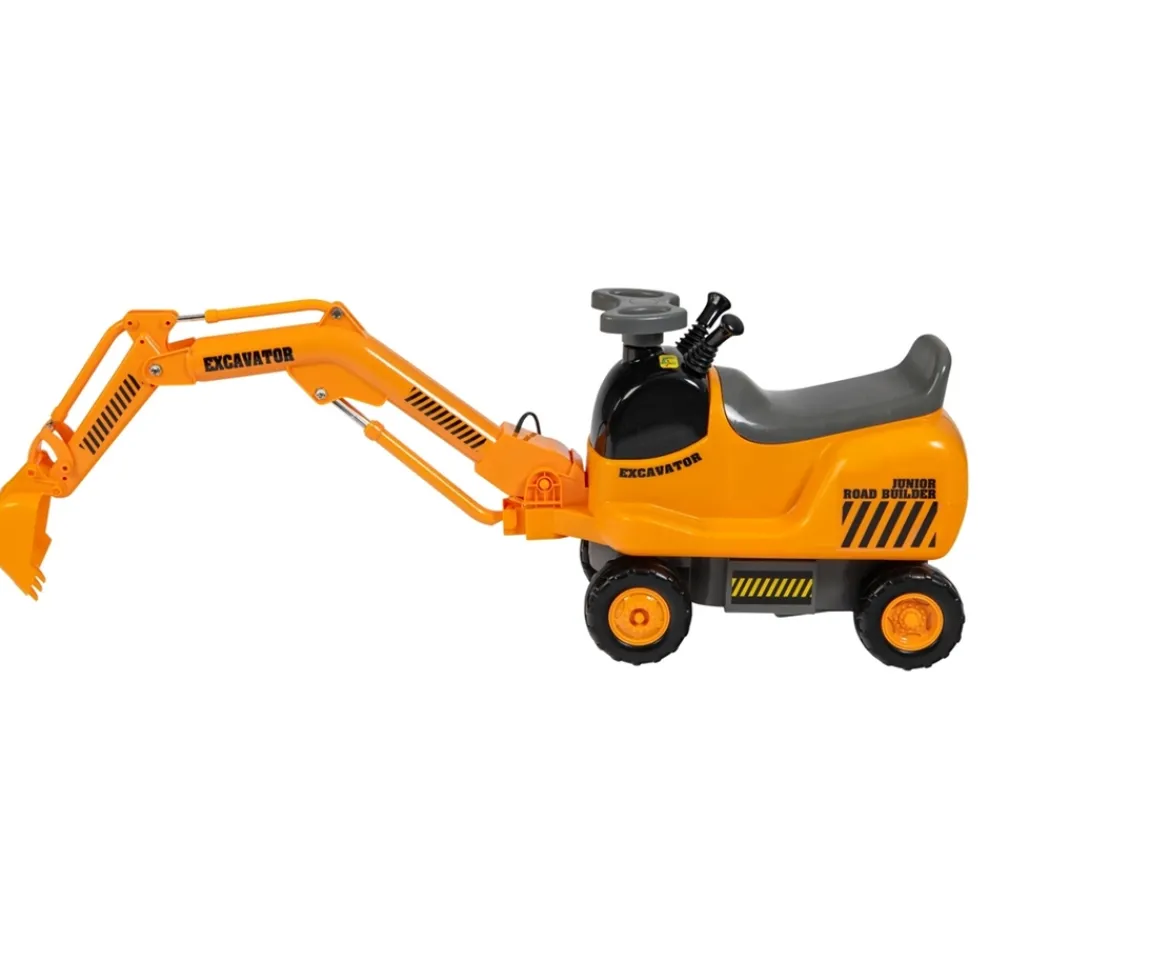 Ken Black Micro Excavator Ride On and Hard Hat| Tractors