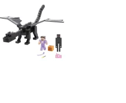 Ken Black Minecraft 15th Anniversary Ender Dragon with Steve and Enderman figures| Action Figures & Playsets