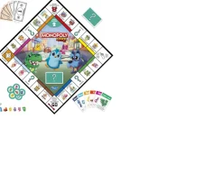 Ken Black Monopoly Junior Board Game, 2-Sided Gameboard, 2 Games in 1, Monopoly Game| Board Games