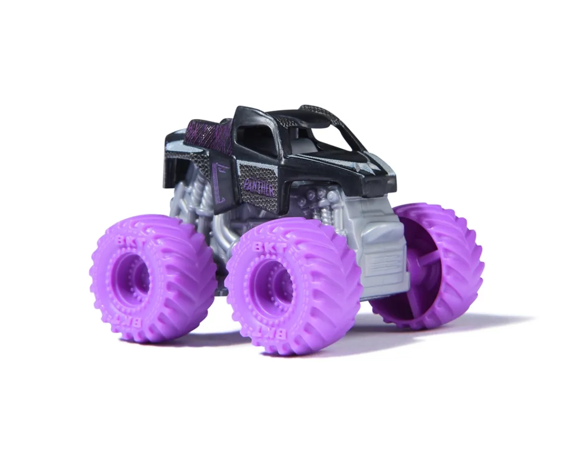 Ken Black Monster Jam Marvel Mini Monster Truck 3-Pack 1:87 Scale| Building & Vehicle Toys