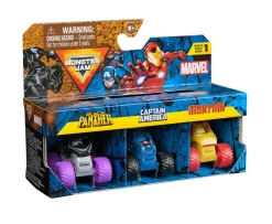 Ken Black Monster Jam Marvel Mini Monster Truck 3-Pack 1:87 Scale| Building & Vehicle Toys