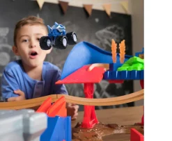 Ken Black Monster Jam Supercharge Speedway Playset| Building & Vehicle Toys