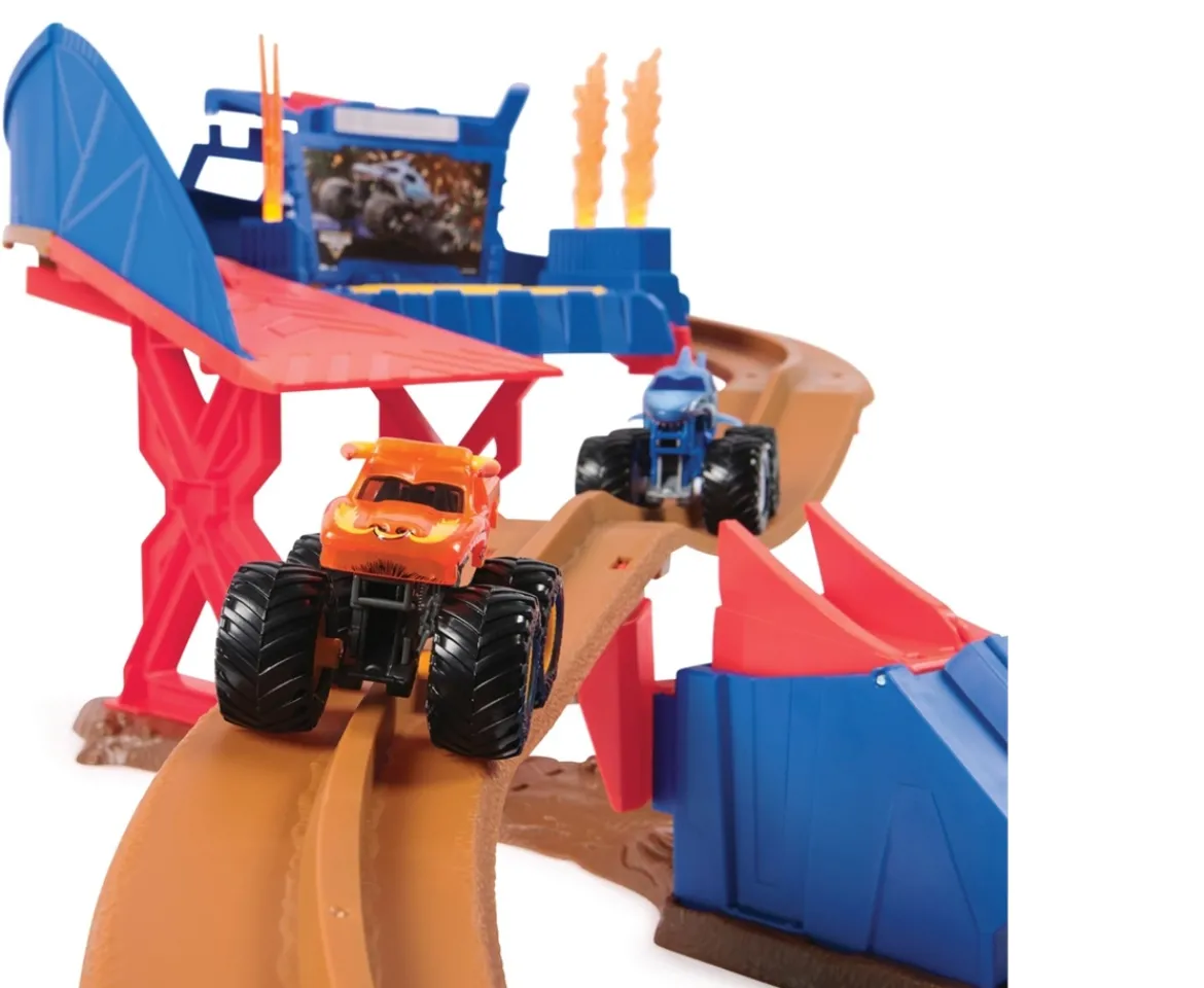 Ken Black Monster Jam Supercharge Speedway Playset| Building & Vehicle Toys