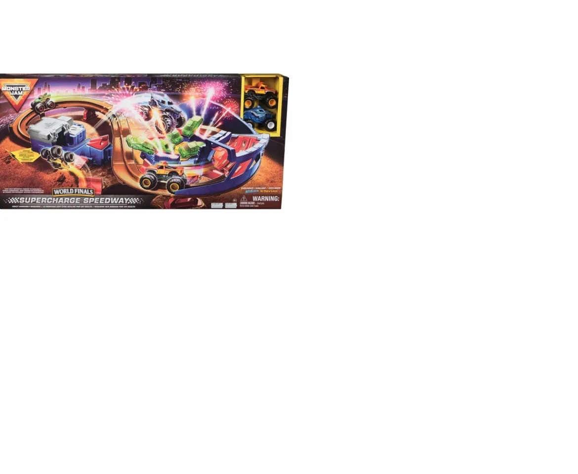 Ken Black Monster Jam Supercharge Speedway Playset| Building & Vehicle Toys