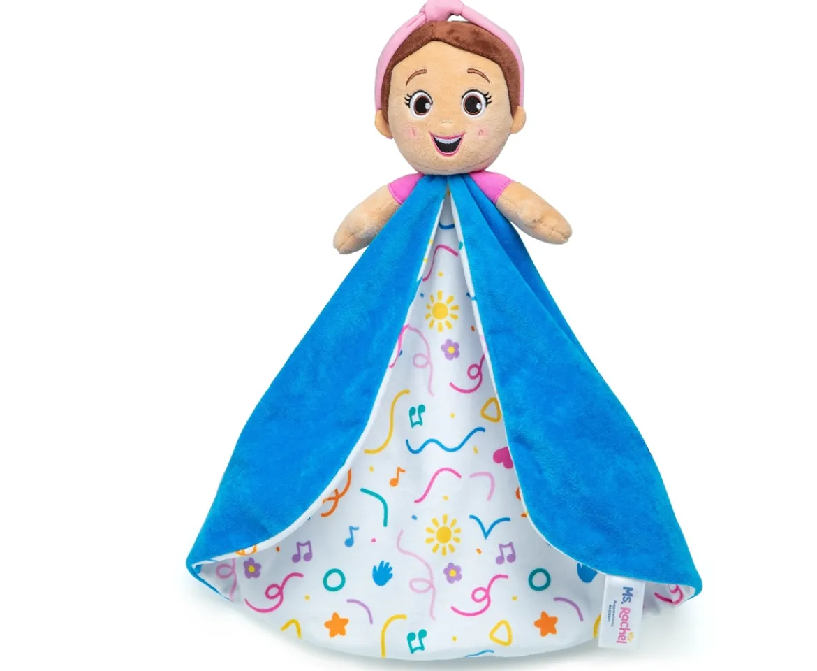 Ken Black Ms. Rachel Huggable Lovey, Double Sided, Machine Washable Security Blanket| Preschool & Electronic Learning