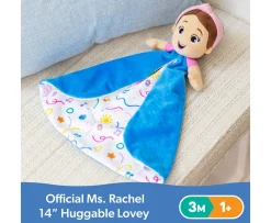 Ken Black Ms. Rachel Huggable Lovey, Double Sided, Machine Washable Security Blanket| Preschool & Electronic Learning