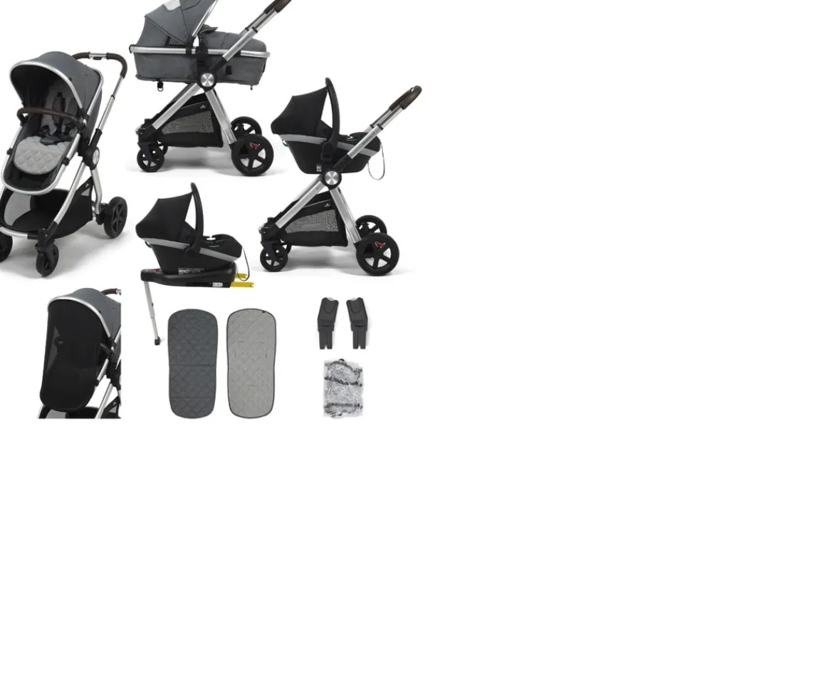 Ken Black Panorama XT i Travel System with i-Size Car Seat - Grey| Car Seats & Travel Systems