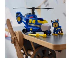 Ken Black PAW Patrol: Air Rescue Chase Action Figure & Hero Helicopter Toy with Projectile Launcher| Preschool & Electronic Learning