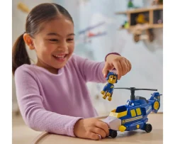 Ken Black PAW Patrol: Air Rescue Chase Action Figure & Hero Helicopter Toy with Projectile Launcher| Preschool & Electronic Learning