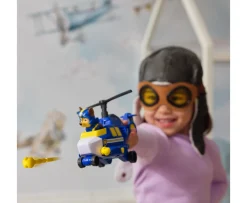 Ken Black PAW Patrol: Air Rescue Chase Action Figure & Hero Helicopter Toy with Projectile Launcher| Preschool & Electronic Learning