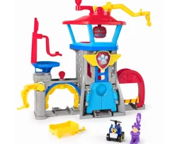 Ken Black PAW Patrol: Air Rescue, Pup Squad Adventure Bay Airport Playset, with Chase Toy Car & PAW Patrol Veh| Preschool & Electronic Learning