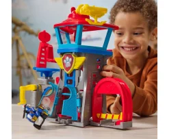 Ken Black PAW Patrol: Air Rescue, Pup Squad Adventure Bay Airport Playset, with Chase Toy Car & PAW Patrol Veh| Preschool & Electronic Learning