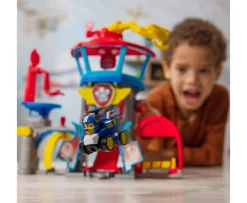 Ken Black PAW Patrol: Air Rescue, Pup Squad Adventure Bay Airport Playset, with Chase Toy Car & PAW Patrol Veh| Preschool & Electronic Learning