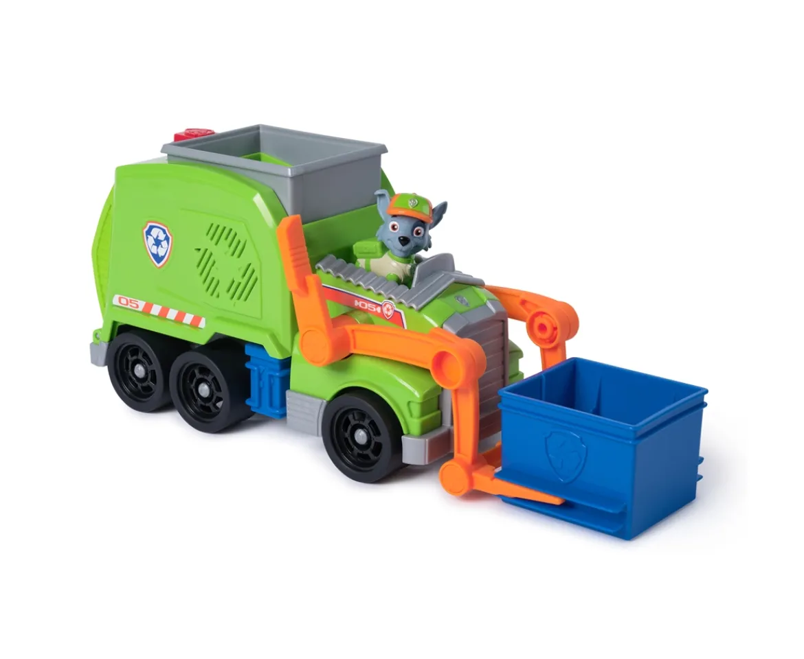 Ken Black PAW Patrol: Crush ’N’ Roll Recycling Lorry with Rocky Action Figure| Preschool & Electronic Learning