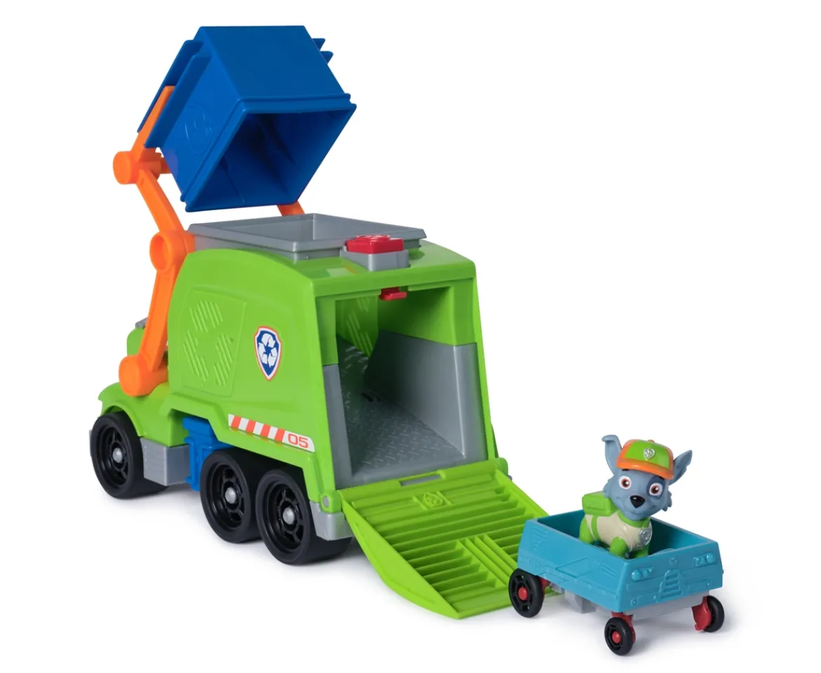 Ken Black PAW Patrol: Crush ’N’ Roll Recycling Lorry with Rocky Action Figure| Preschool & Electronic Learning