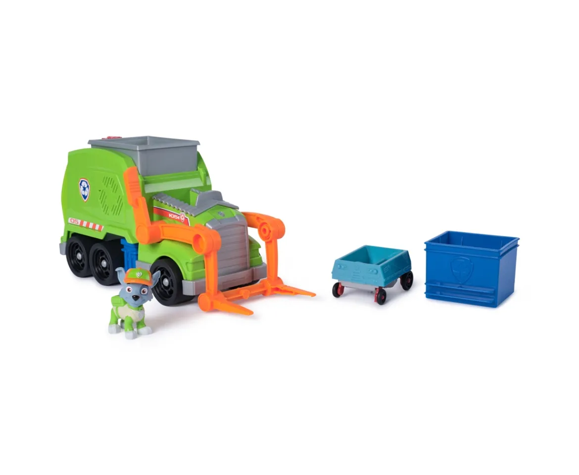 Ken Black PAW Patrol: Crush ’N’ Roll Recycling Lorry with Rocky Action Figure| Preschool & Electronic Learning
