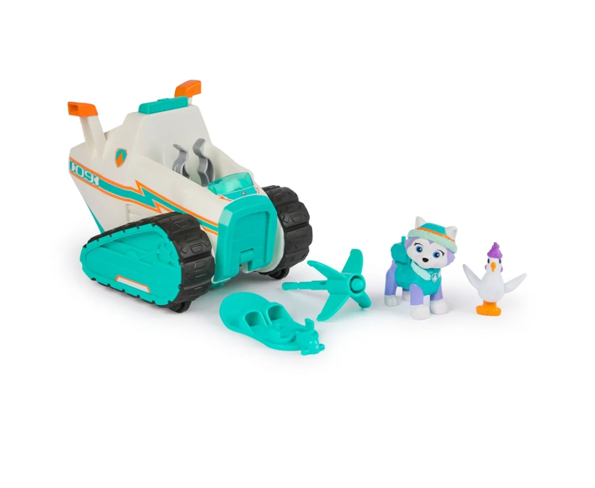 Ken Black PAW Patrol Everest Deluxe Snowmobile with Projectile Launcher| Preschool & Electronic Learning