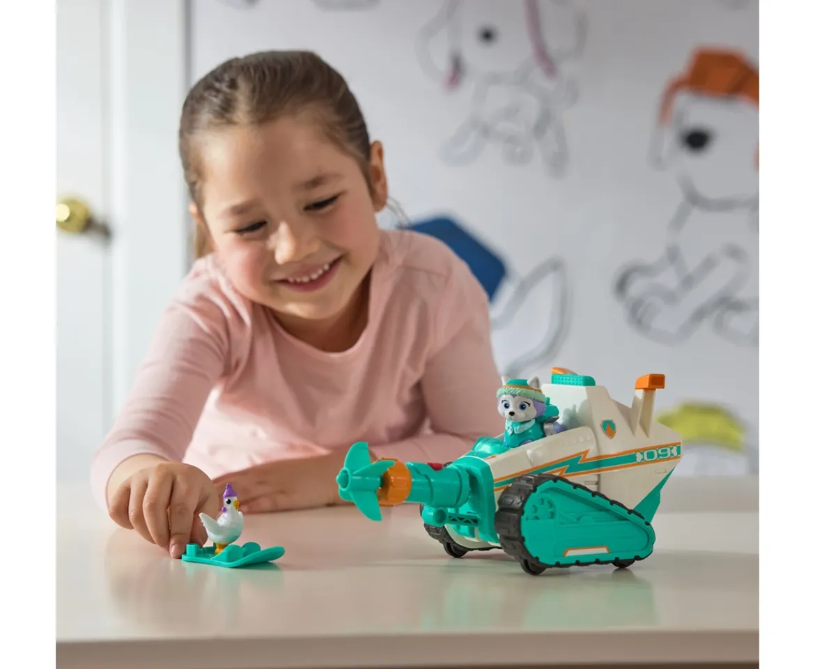 Ken Black PAW Patrol Everest Deluxe Snowmobile with Projectile Launcher| Preschool & Electronic Learning
