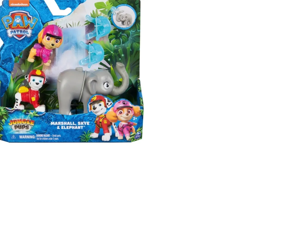 Ken Black PAW Patrol Jungle Pups Figures 3 Pack Marshall, Skye and Elephant| Preschool & Electronic Learning