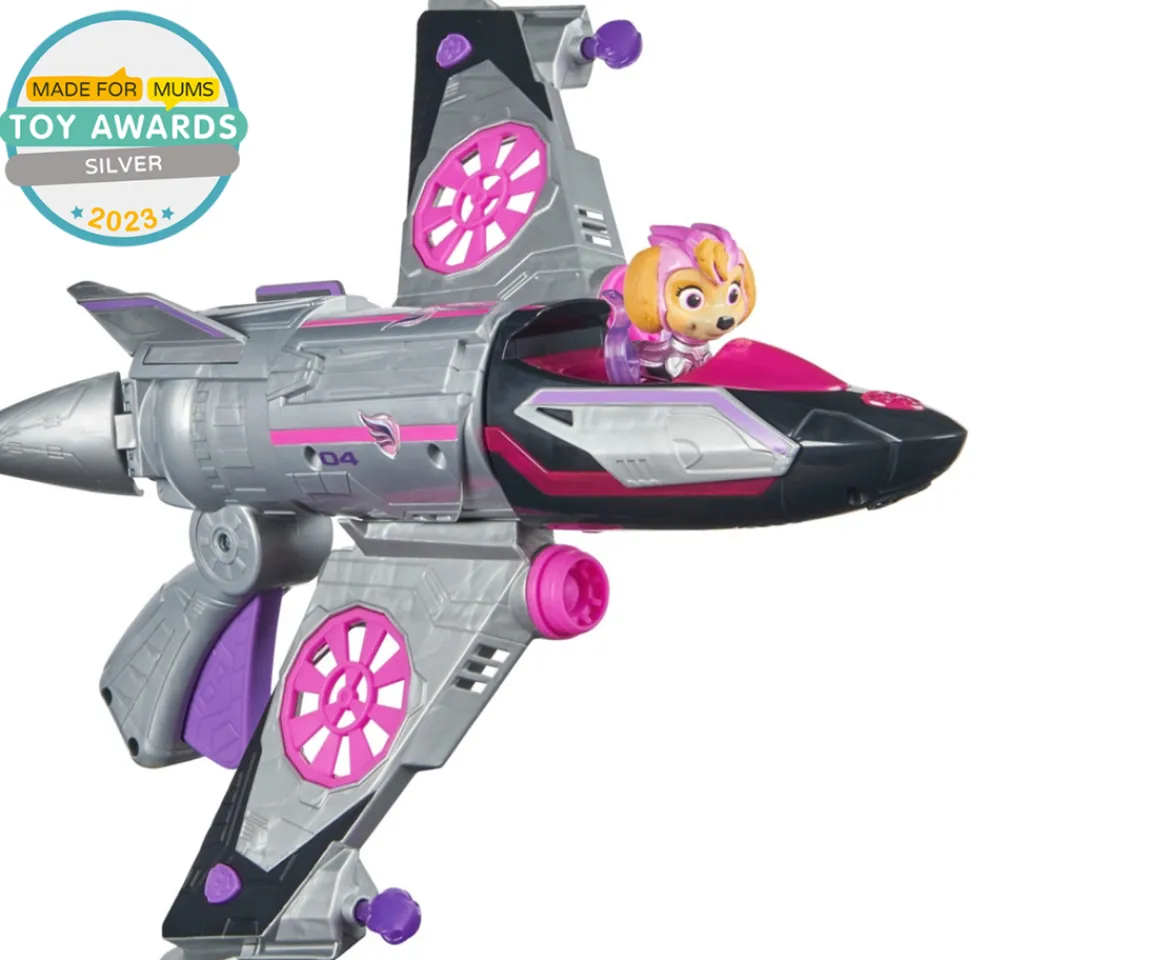 Ken Black PAW Patrol: The Mighty Movie Transforming Rescue Jet with Skye| Preschool & Electronic Learning