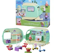 Ken Black Peppa Pig Peppa's Caravan Playset with 3 Figures| Preschool & Electronic Learning