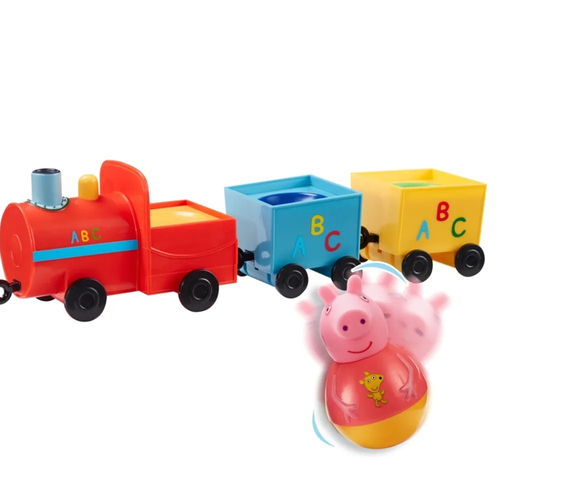 Ken Black Peppa Pig Weebles Pull-Along Wobbily Train| Preschool & Electronic Learning