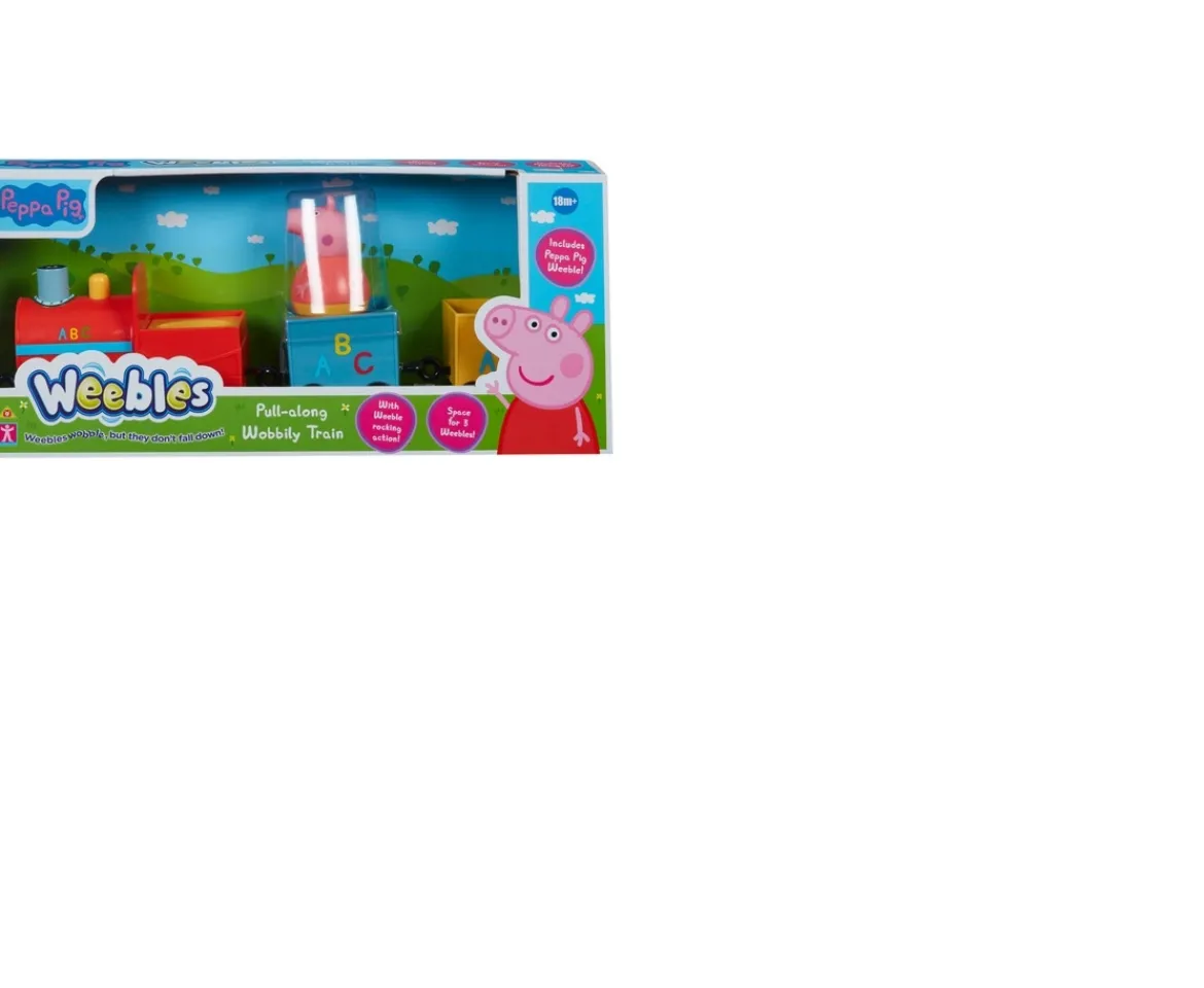 Ken Black Peppa Pig Weebles Pull-Along Wobbily Train| Preschool & Electronic Learning