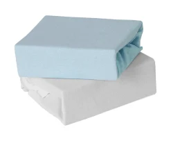 Ken Black 2pk Jersey Moses Fitted Sheet Blue| Nursery Furniture & Bedding