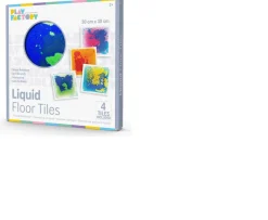 Ken Black Play Factory Liquid Sensory Floor Play Tiles 4 Pack| Preschool & Electronic Learning