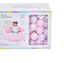 Ken Black Play Factory Pink Foam Ball Pit with 120 Balls| Preschool & Electronic Learning