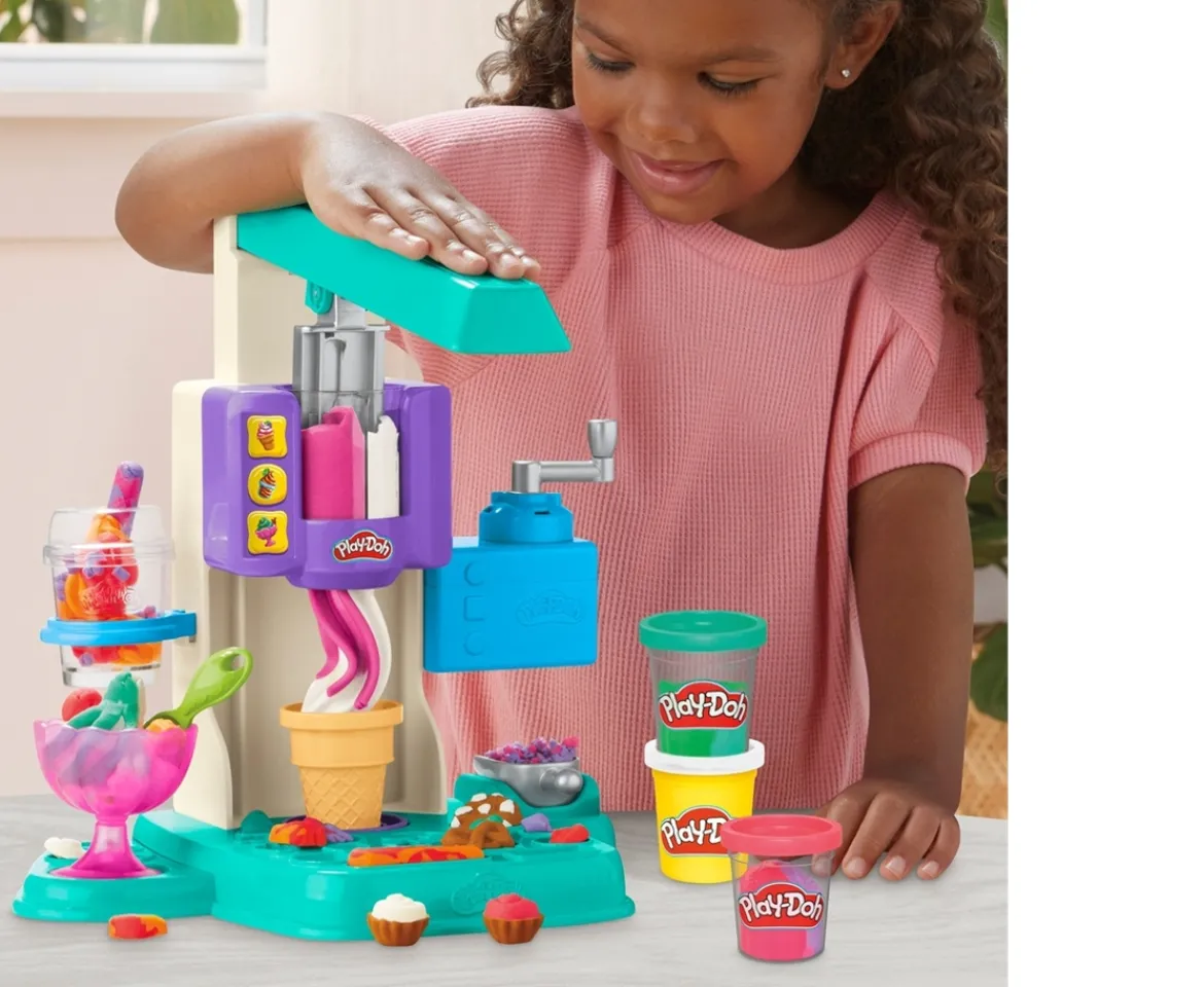 Ken Black Play-Doh Rainbow Swirl Ice Cream Playset| Art & Crafts