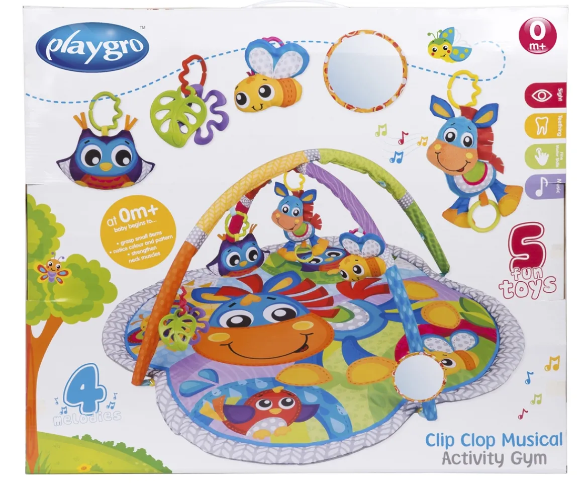 Ken Black Playgro Clip Clop Activity Gym with Music| Baby Play