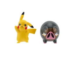 Ken Black Pokémon Battle Figure 2 Pack - Features 5cm Pikachu and Lechonk Battle Ready Figures| Trading Cards & Collectibles
