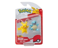 Ken Black Pokémon Battle Figure First Partner 2 Pack - 5cm Squirtle and Pikachu Battle Figures with Authentic| Trading Cards & Collectibles