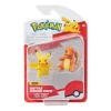 Ken Black Pokémon Battle Figure First Partner 2 Pack - 5cm Charmander and Pikachu Battle Figures with Authenti| Trading Cards & Collectibles